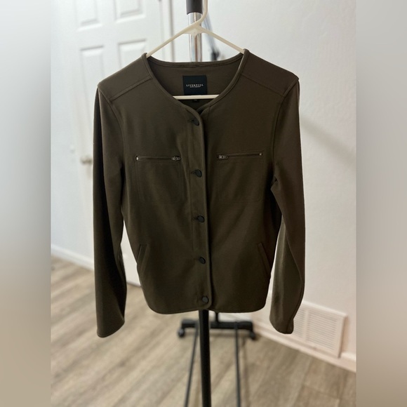 Liverpool Jeans Co. Women’s Wren Olive Button Jacket Medium - Picture 1 of 3